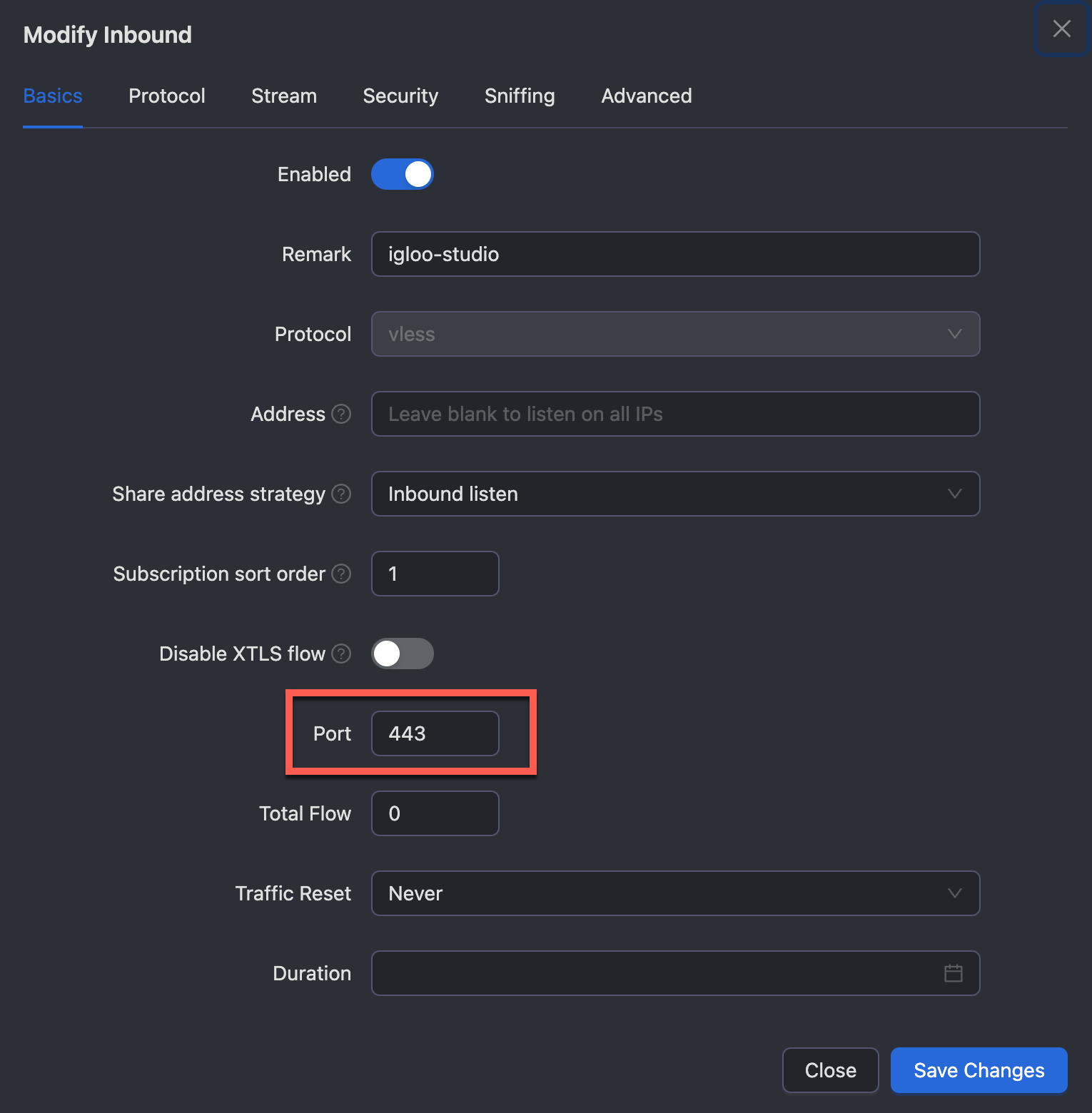 3x-ui Inbound Basics