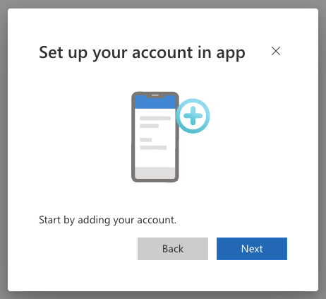 Set up your account in app