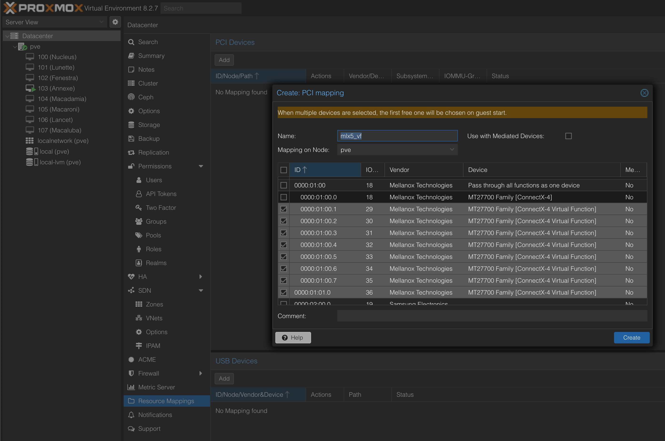 Mellanox - Resource Mappings