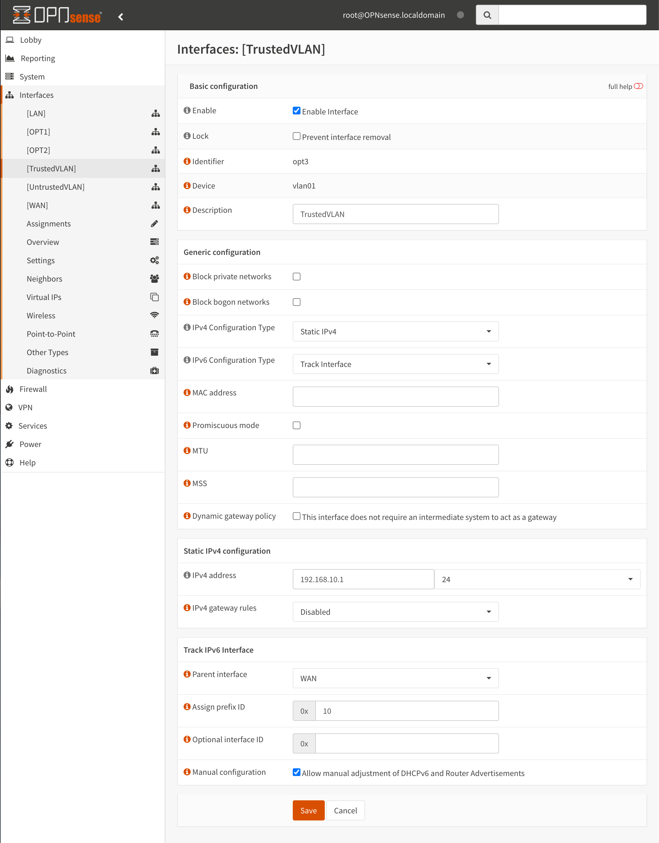 OPNsense - Trusted VLAN