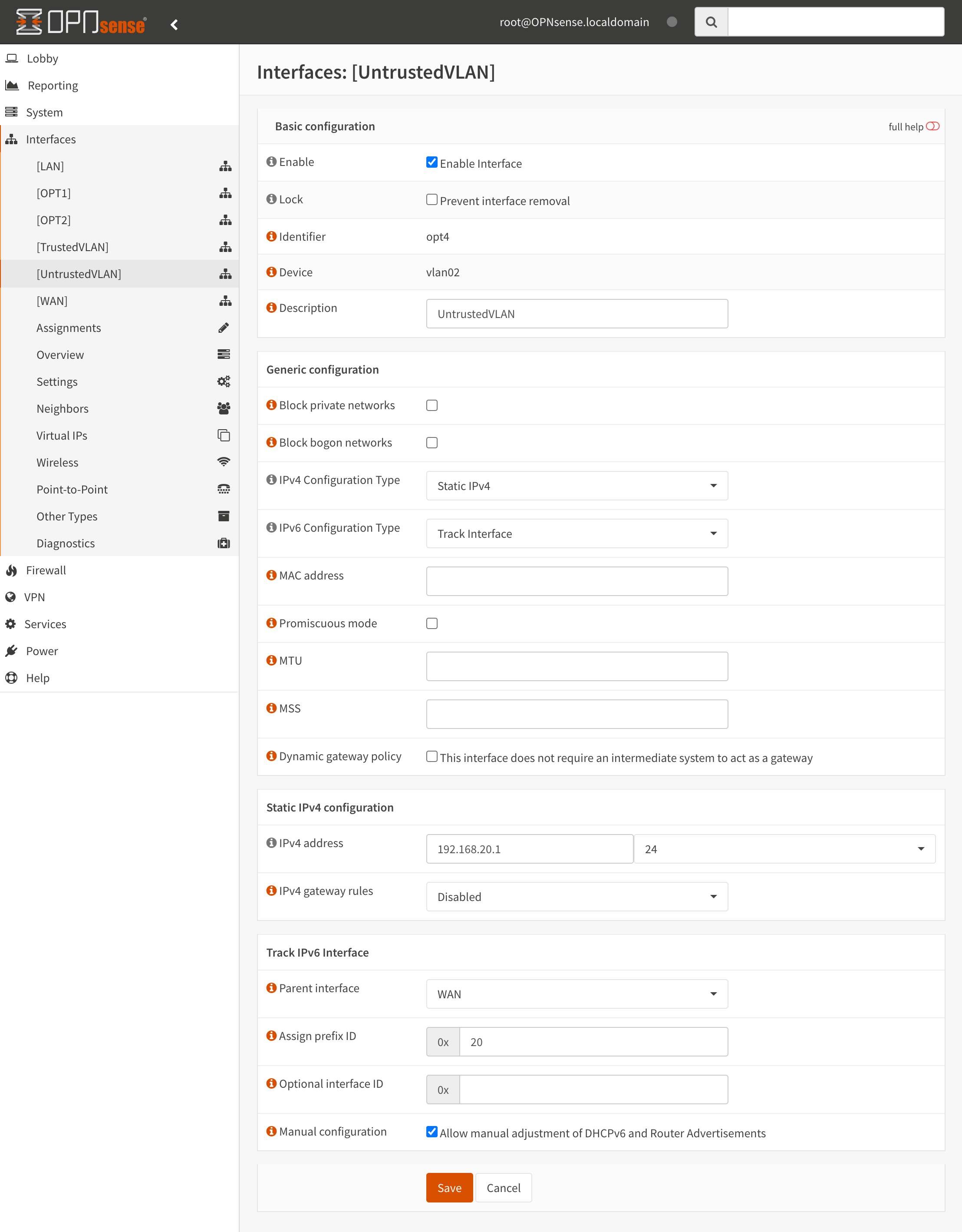 OPNsense - Untrusted VLAN