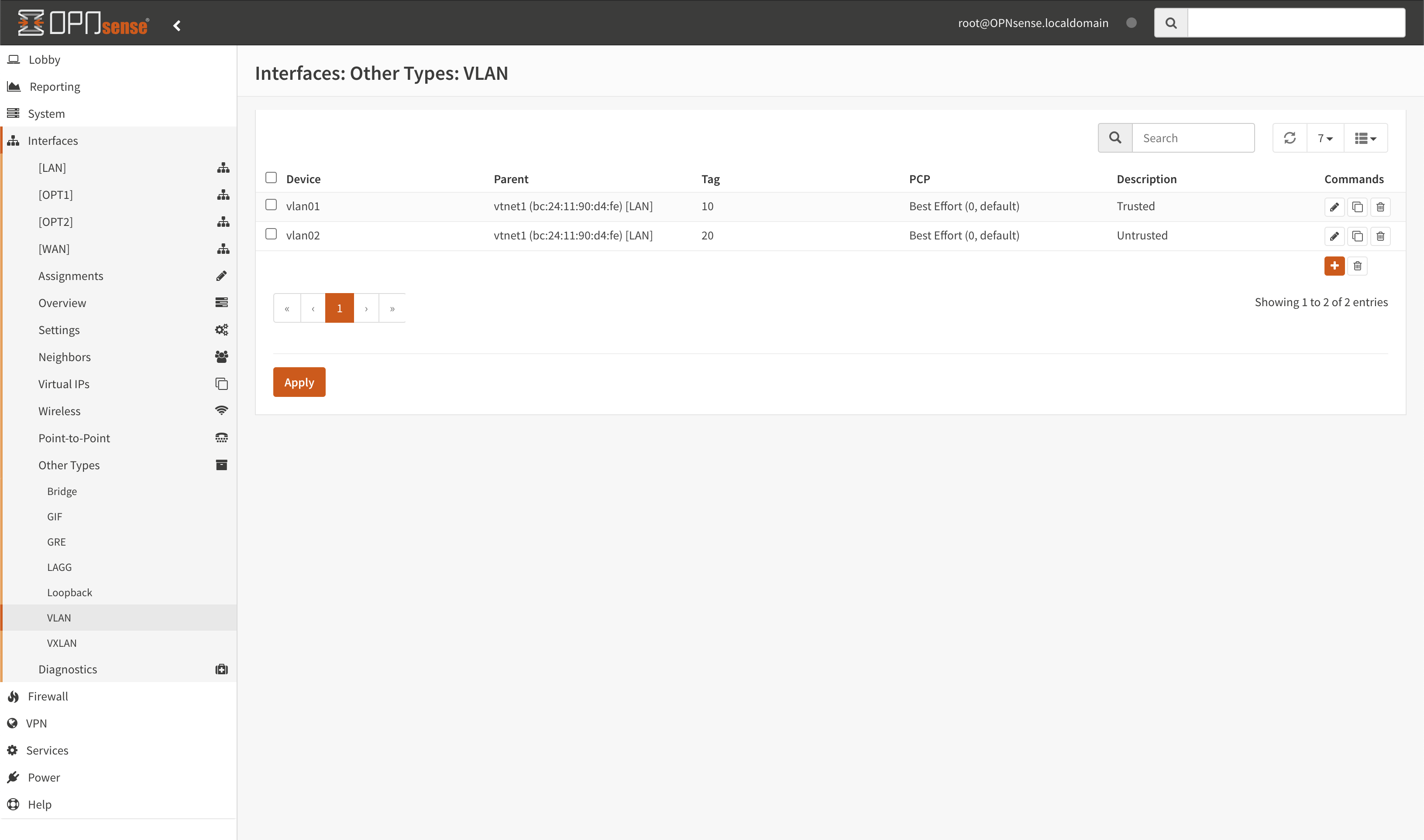 OPNsense - VLAN