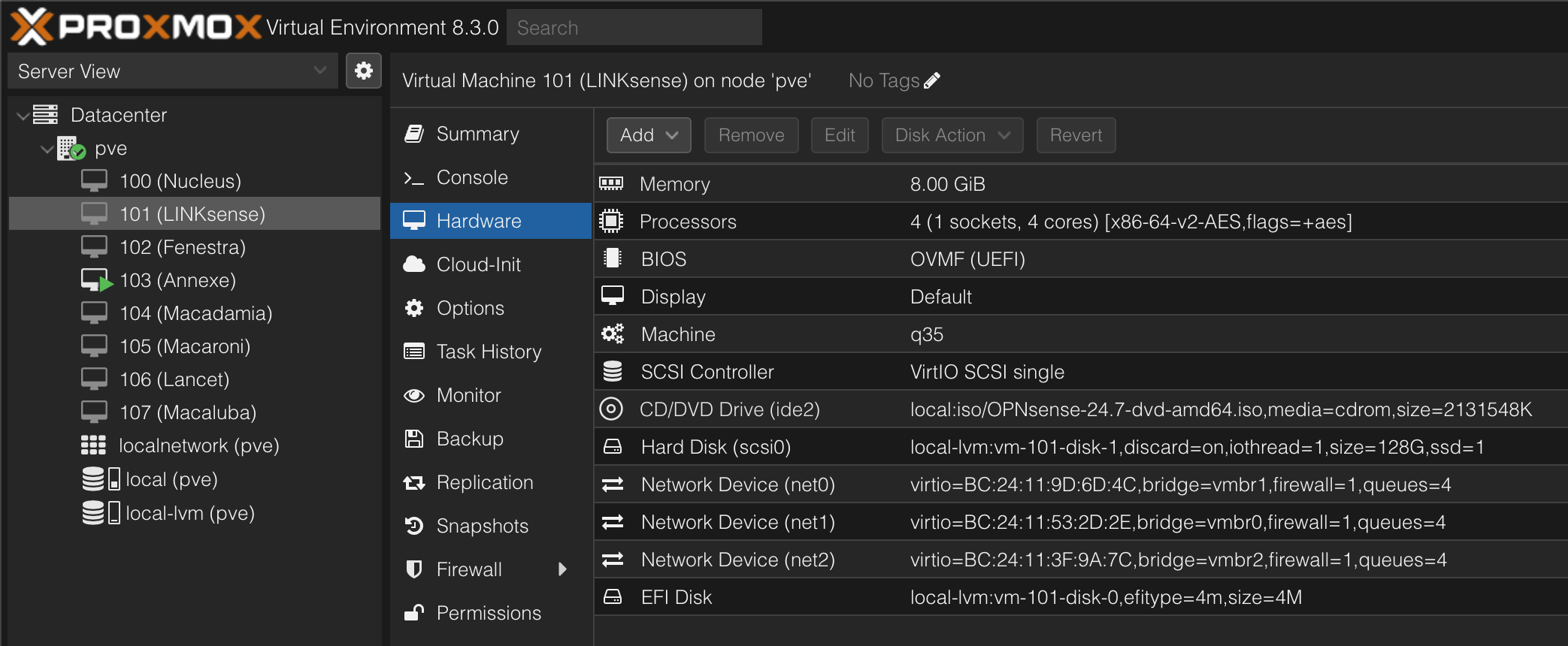 OPNsense - VM In Proxmox