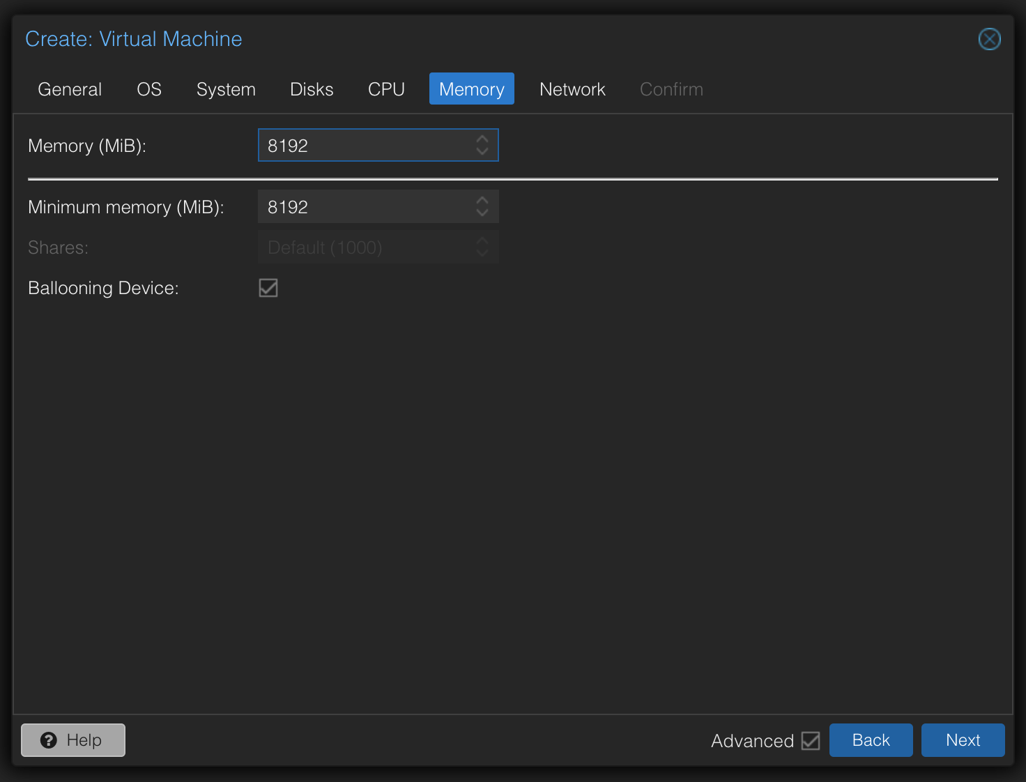 OPNsense - VM Memory