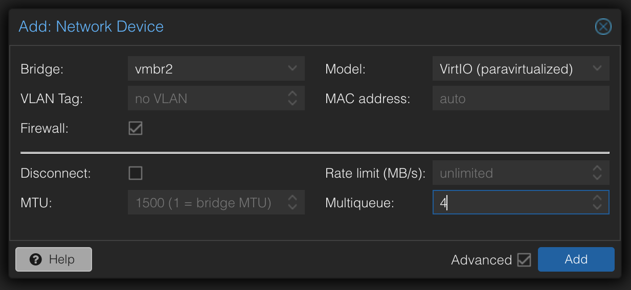 OPNsense - VM Network OPT1