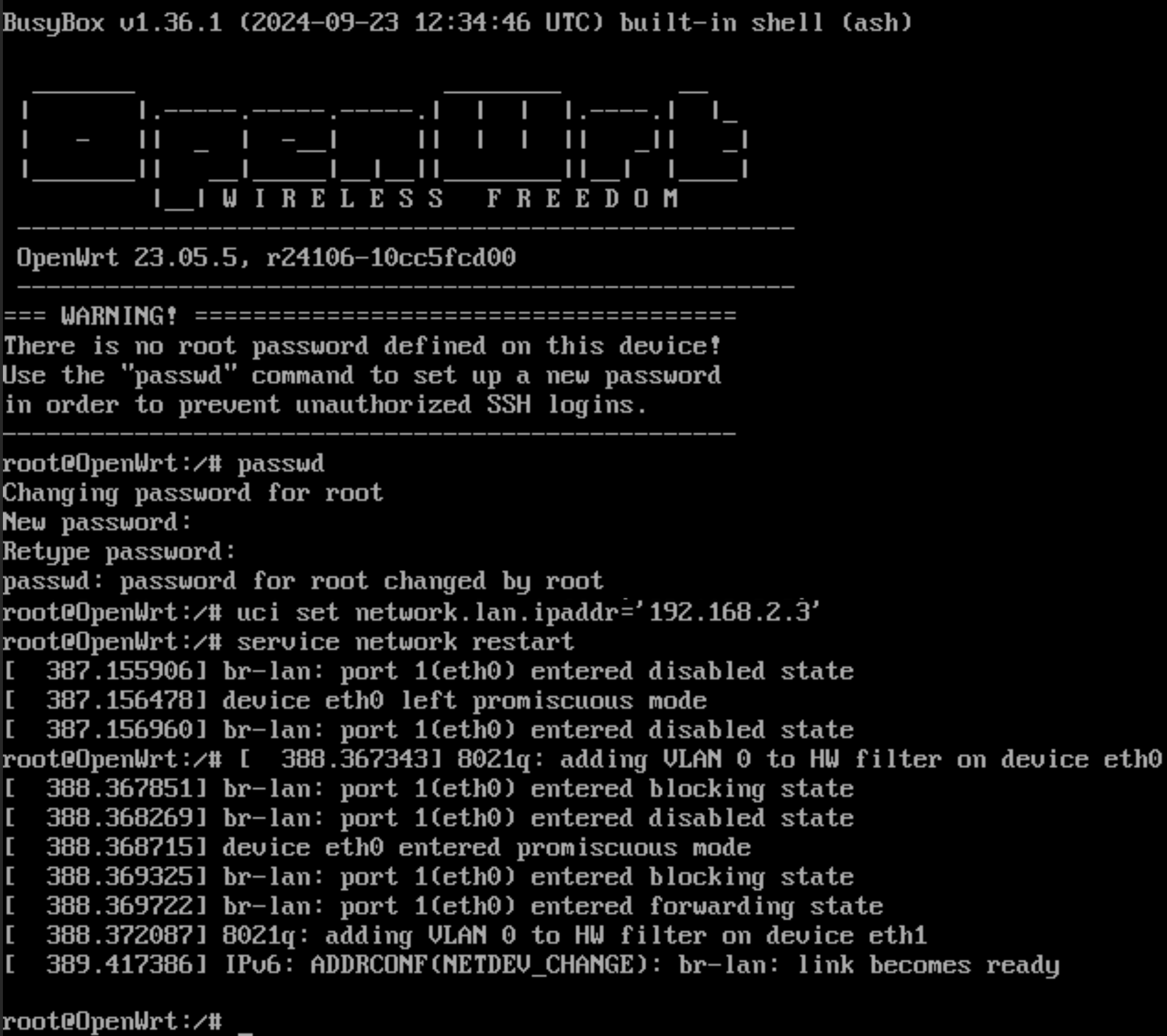 OpenWRT - Console