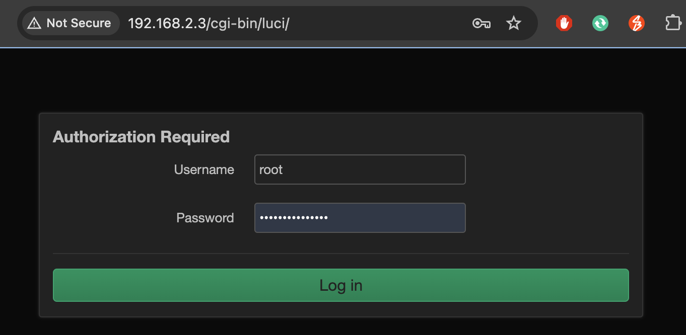 OpenWRT - Login