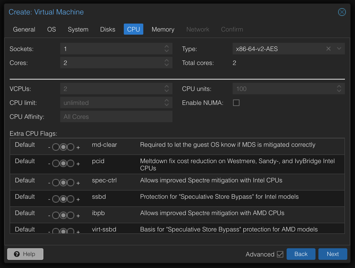 OpenWRT - VM CPU