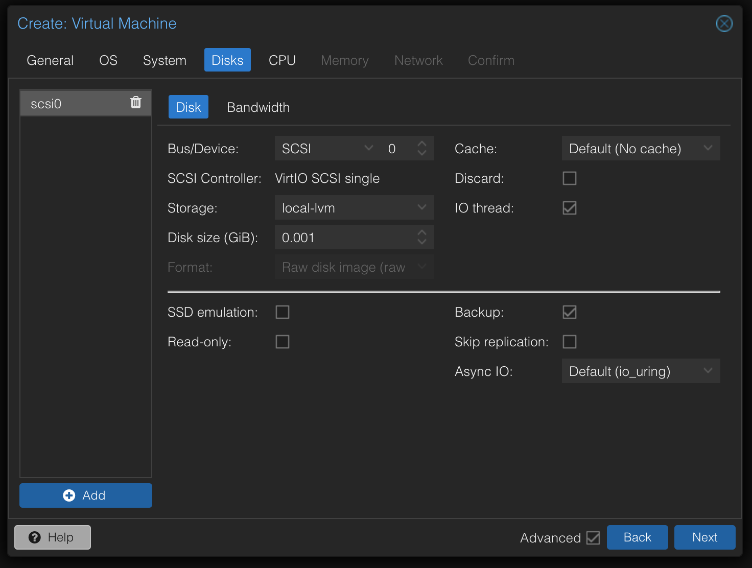 OpenWRT - VM Disks