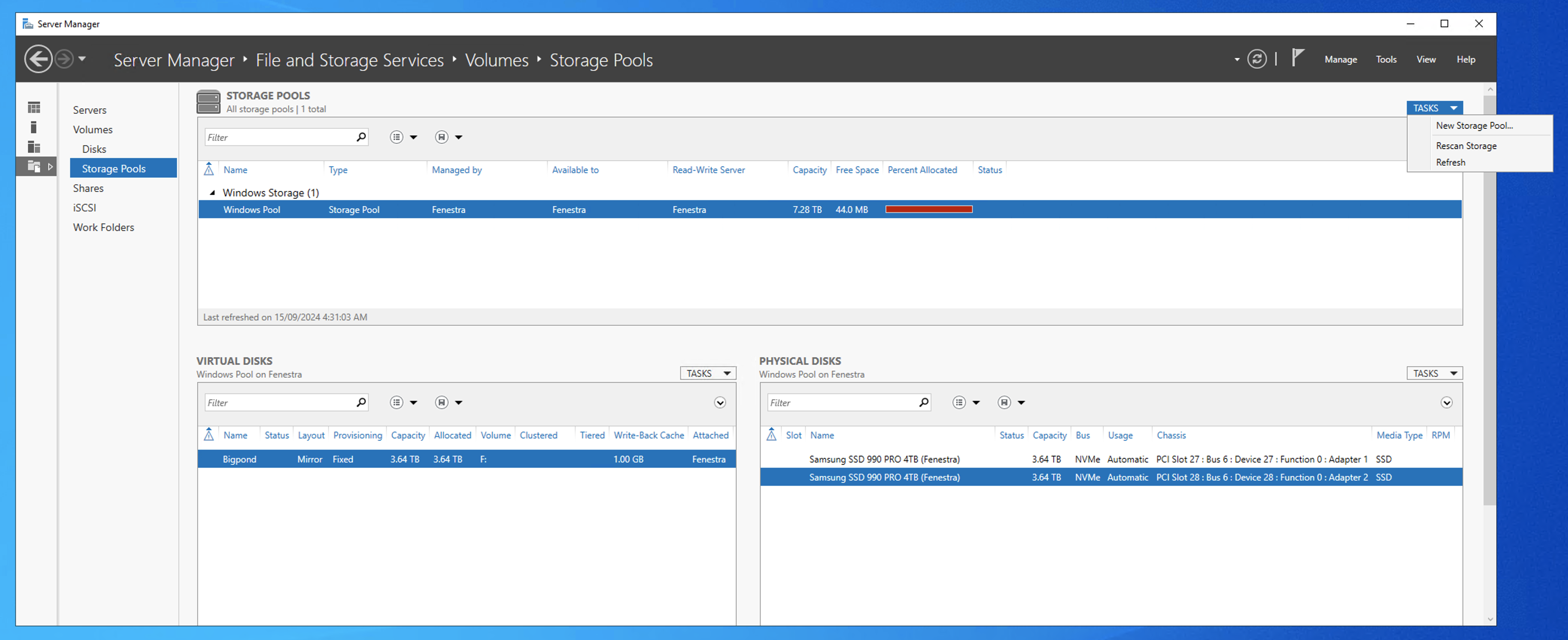 Storage Pool - Create