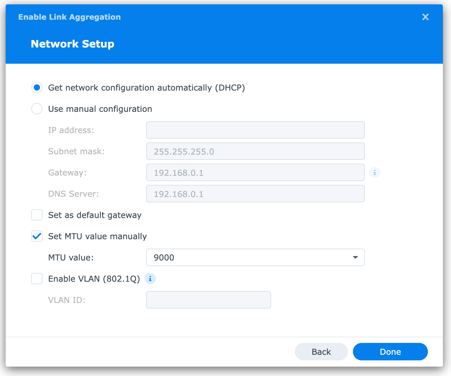 Synology - Physical devices network setup