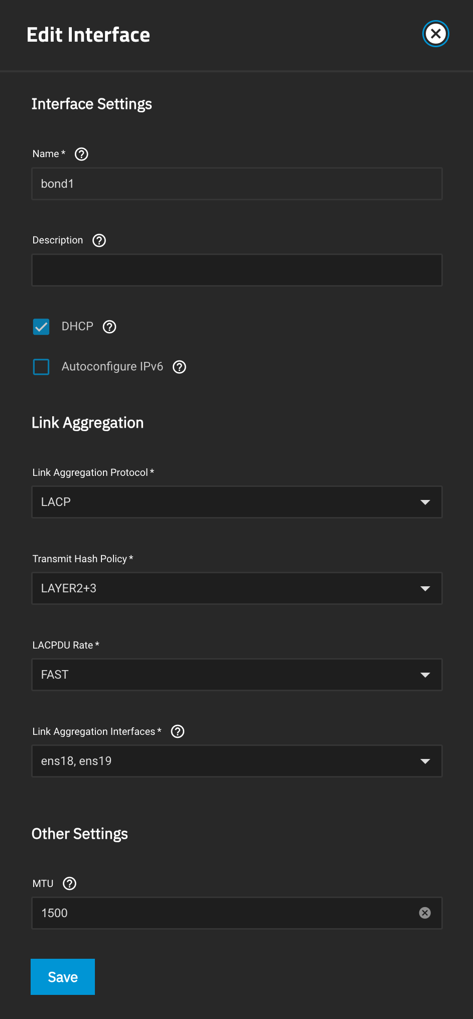 TrueNAS - Link Aggregation