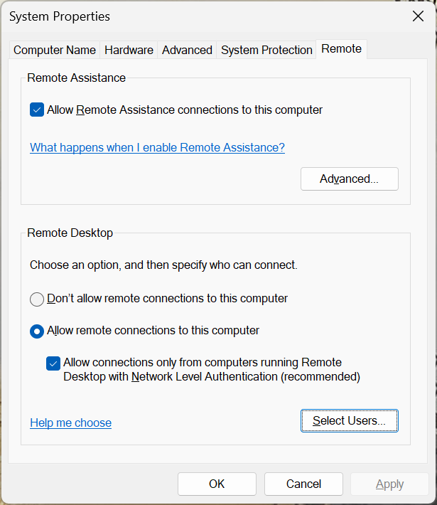 Windows - Remote Desktop